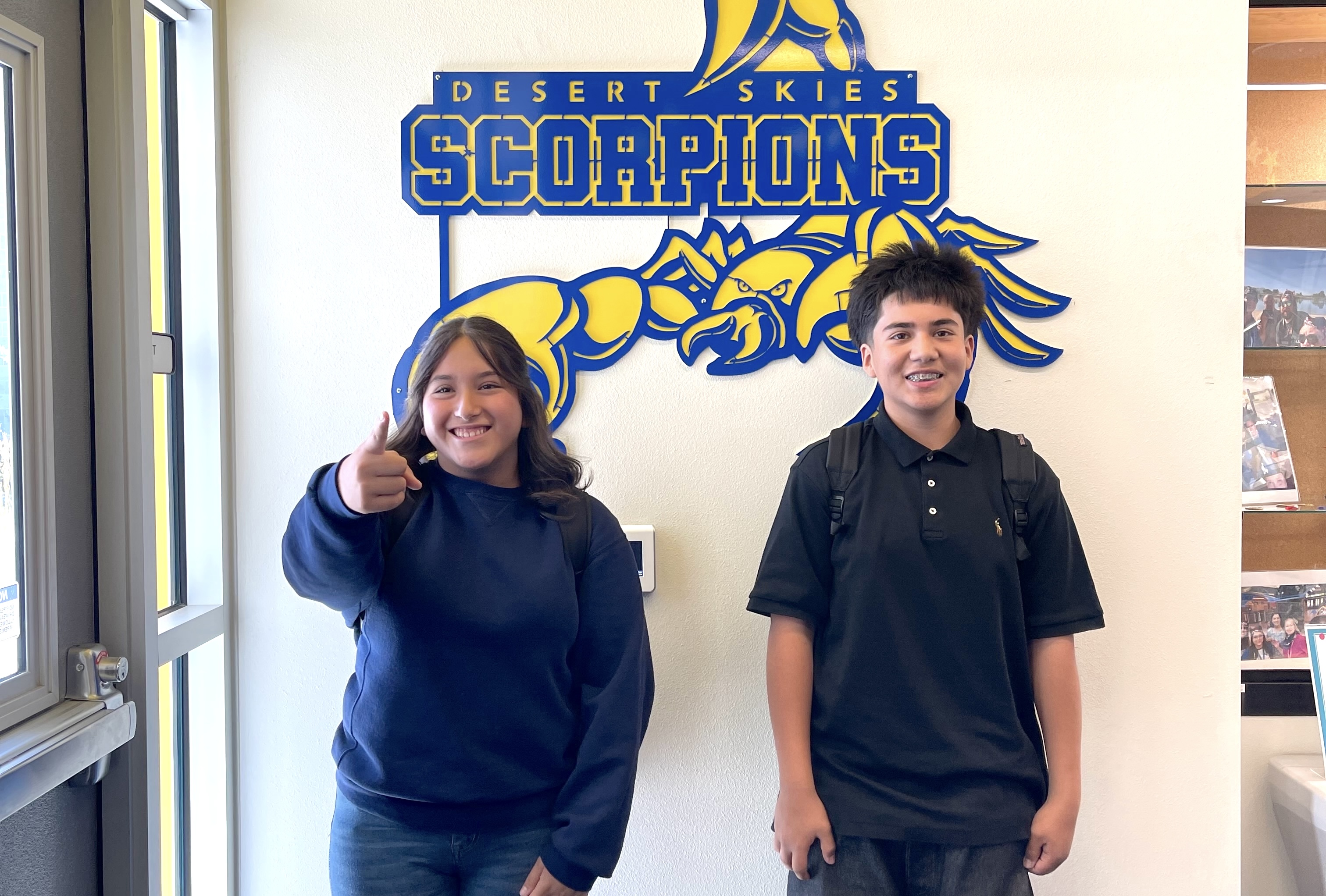  two students smiling